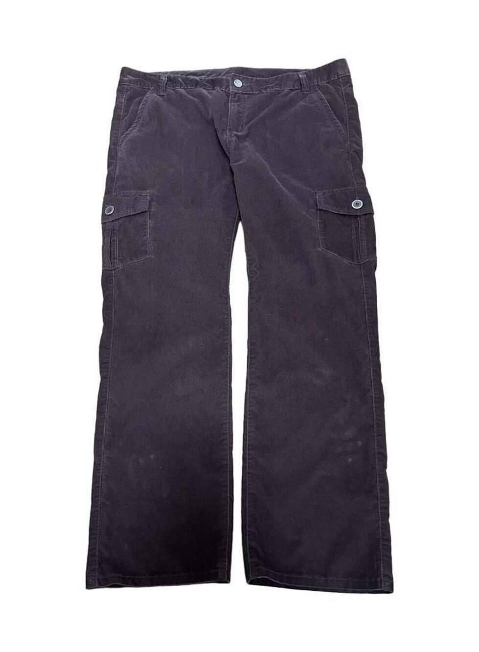 Gorpcore REI Women's 14 Petite Dark Brown Corduroy Cargo Flared Pants